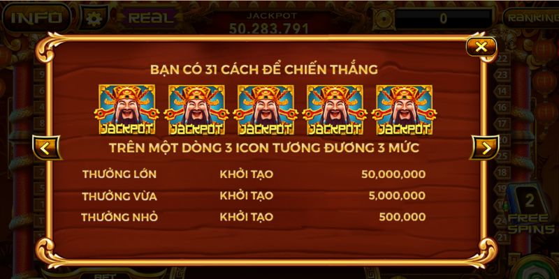 Đặt cược có cơ hội nhận về hũ jackpot